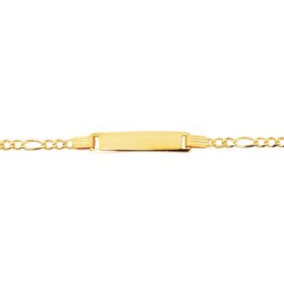 14 Karat Yellow Gold Kids ID Link Bracelet, 6 Inches | SuperJeweler