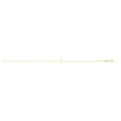 14 Karat Yellow Gold Kids Cross Bracelet, 5 1/2 Inches | SuperJeweler