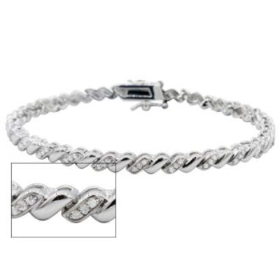 1 Carat Diamond Twist Bracelet, 7 Inches | SuperJeweler