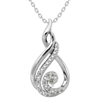 11 Fiery Diamond Shimmering Stars Necklace With Free Chain, 18 Inches | SuperJeweler