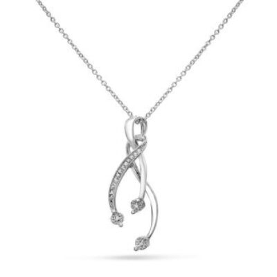 1/10 Carat Diamond Spray Necklace, 17 Inches | SuperJeweler