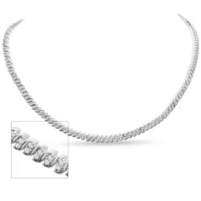 Diamond Tennis Necklace | Tennis Necklace 1 Carat Diamond Tennis Necklace, 17 Inches | SuperJeweler