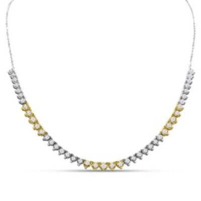 Diamond Tennis Necklace | Diamond Smile Necklace