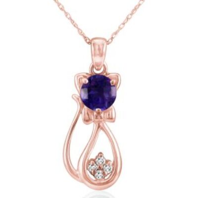 Amethyst Necklace | Cat Necklace