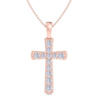 Diamond Cross Necklaces | 1/4 Carat Diamond Cross Necklace