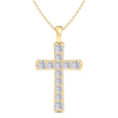 Diamond Cross Necklaces | 1/2 Carat Diamond Cross Necklace