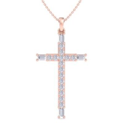 Diamond Cross Necklaces | 3/4 Carat Diamond Cross Necklace