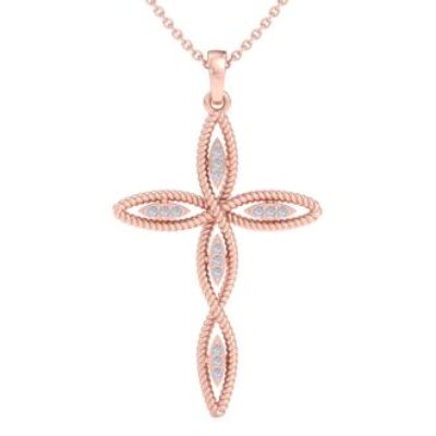 Diamond Cross Necklaces | 0.08 Carat Diamond Cross Necklace