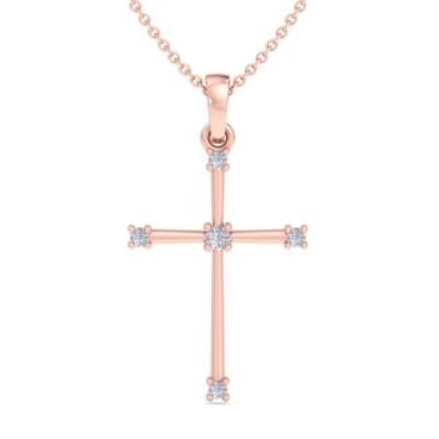 Diamond Cross Necklaces | 0.06 Carat Diamond Cross Necklace