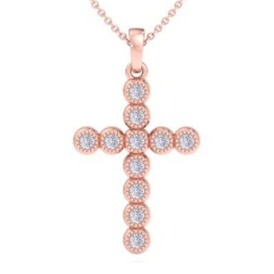 Diamond Cross Necklaces | 1/5 Carat Diamond Cross Necklace