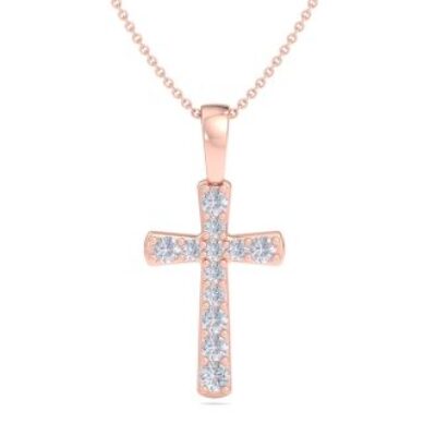 Diamond Cross Necklaces | 0.15 Carat Diamond Cross Necklace