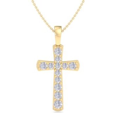 Diamond Cross Necklaces | 1/4 Carat Diamond Cross Necklace