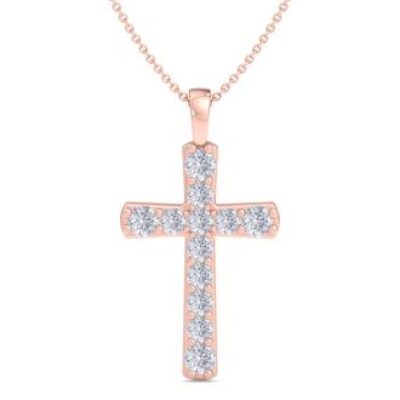 Diamond Cross Necklaces | 1/2 Carat Diamond Cross Necklace