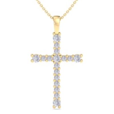 Diamond Cross Necklaces | 1/3 Carat Diamond Cross Necklace