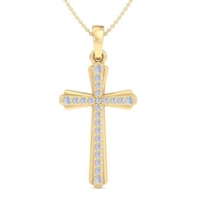 Diamond Cross Necklaces | 0.15 Carat Diamond Cross Necklace