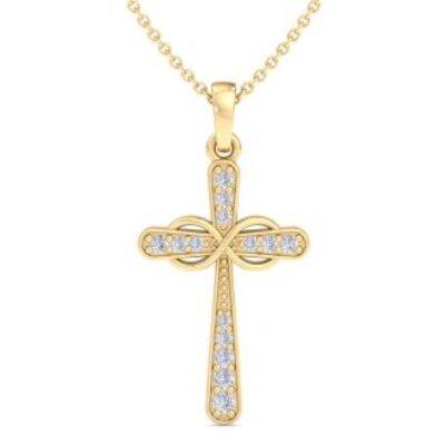 Diamond Cross Necklaces | 0.15 Carat Diamond Cross Necklace