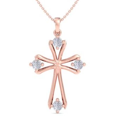 Diamond Cross Necklaces | 0.40 Carat Diamond Cross Necklace