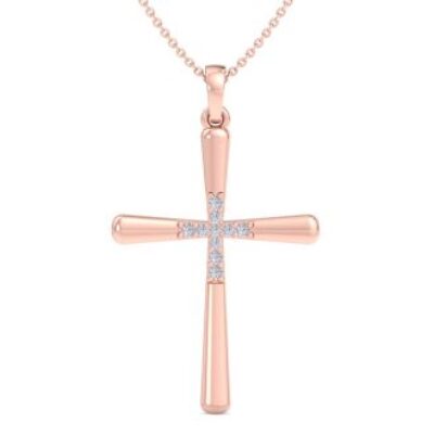 Diamond Cross Necklaces | 0.08 Carat Diamond Cross Necklace