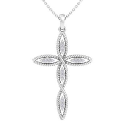 Diamond Cross Necklaces | 0.08 Carat Diamond Cross Necklace