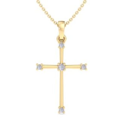 Diamond Cross Necklaces | 0.06 Carat Diamond Cross Necklace