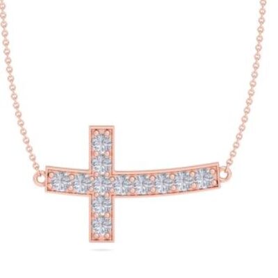 Diamond Cross Necklaces | 1 1/5 Carat Diamond Cross Necklace