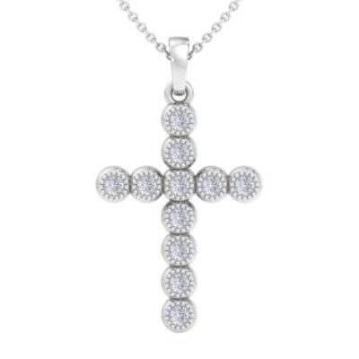 Diamond Cross Necklaces | 1/5 Carat Diamond Cross Necklace