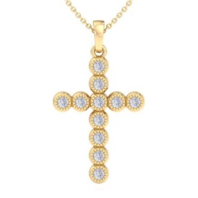 Diamond Cross Necklaces | 1/5 Carat Diamond Cross Necklace