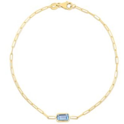Blue Topaz Bracelet | Blue Topaz Chain Bracelet