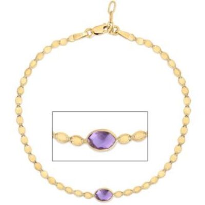 Amethyst Bracelet | Amethyst Chain Bracelet