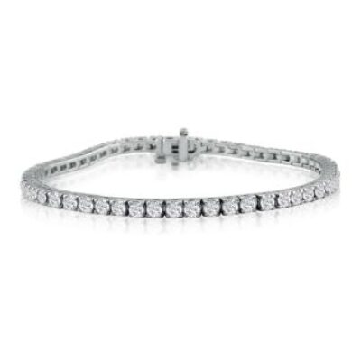 Diamond Tennis Bracelet | 4 1/2 Carat Diamond Tennis Bracelet In 14 Karat White Gold, 6 Inches | SuperJeweler