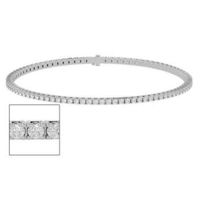 6 Inch 10K White Gold 1 3/4 Carat Diamond Tennis Bracelet |  SuperJeweler