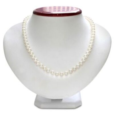 18 Inch Lustrous Hand-Knotted 8mm to 9mm Pearl Necklace | June Birthstone.com