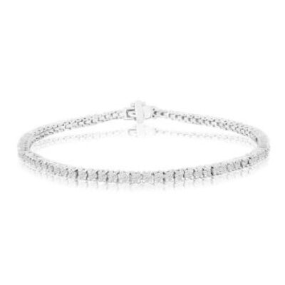 Diamond Tennis Bracelet | 2 Carat Diamond Tennis Bracelet In 14 Karat White Gold | SuperJeweler